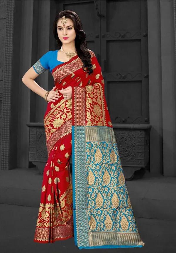 Red_Handloom_Silk_Saree_For_Women