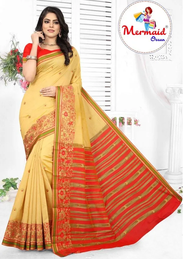 Beige_Cotton_Silk_Saree_With_Blouse_Piece_For_Women
