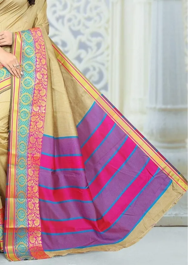 Beige_Cotton_Silk_Saree_With_Blouse_Piece_For_Women