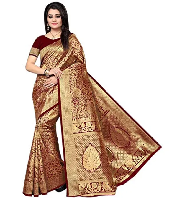 Maroon_Handloom_Silk_Saree_For_Women