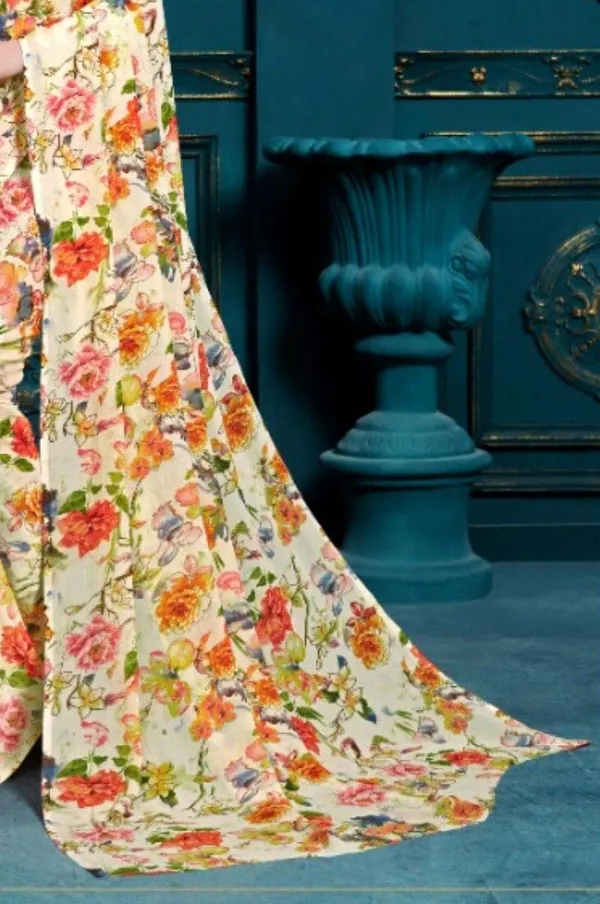 Off-White_Georgette_Floral_Print_Saree_For_Women