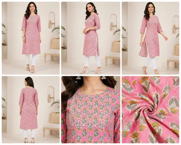 Pink_Cotton_Straight_Floral_Print_Kurti_For_Women