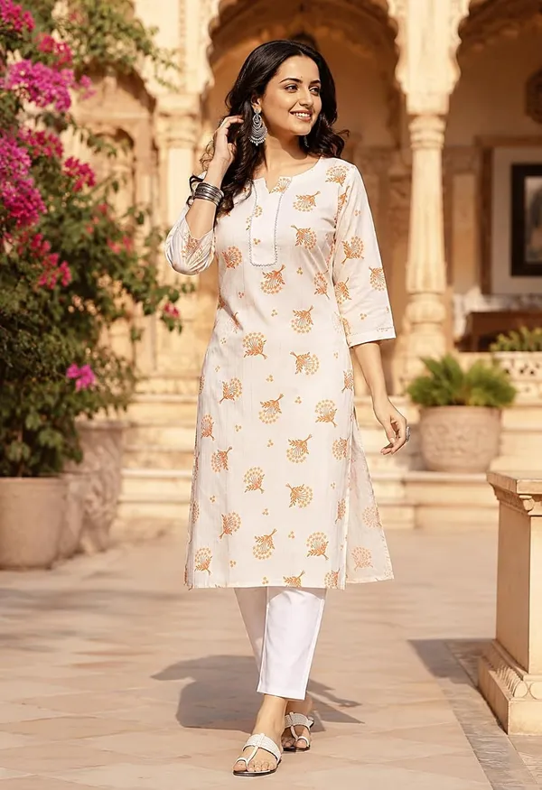 Off_White_Cotton_Straight_Floral_Print_Kurta_For_Women