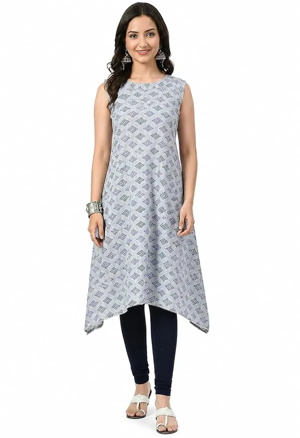 Grey_Cotton_A-Line_Kurti_For_Women