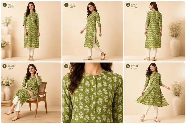 Green_Cotton_Straight_Kurta_For_Women