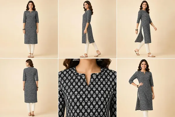 Black_Cotton_Straight_Kurta_For_Women