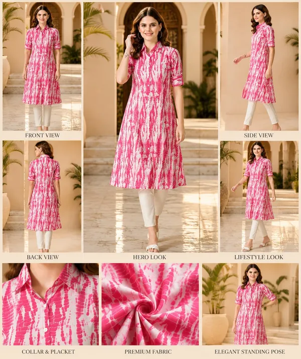 Pink_White_Cotton_Tie_Dye_Printed_A-Line_Kurti_For_Women