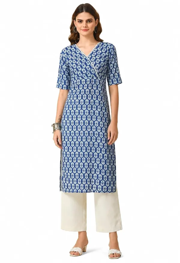 Blue_Cotton_Ethnic_Printed_Straight_Kurti_For_Women