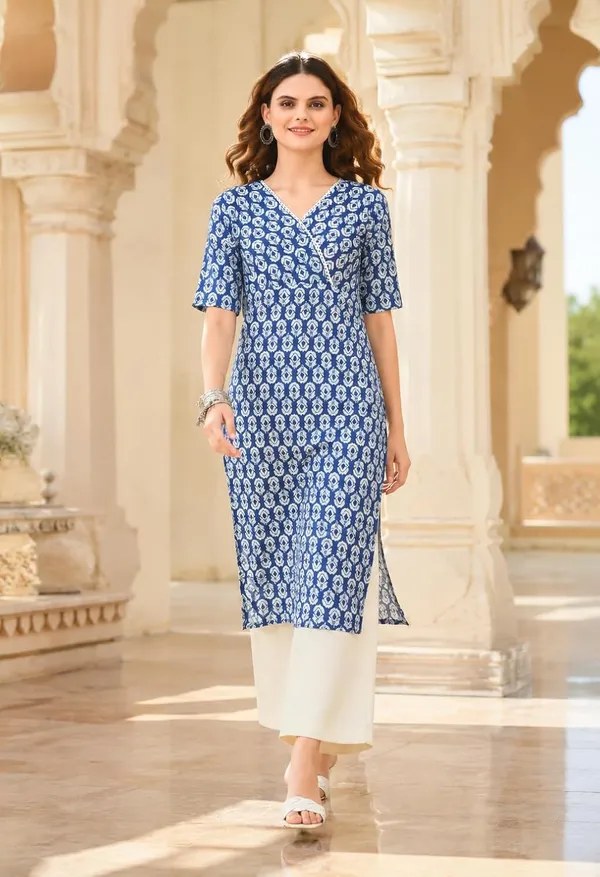 Blue_Cotton_Ethnic_Printed_Straight_Kurti_For_Women