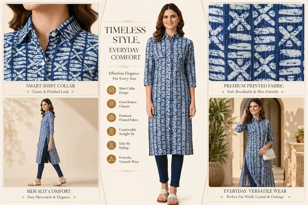 Blue_Cotton_Straight_Geometric_Print_Shirt_Kurti_For_Women