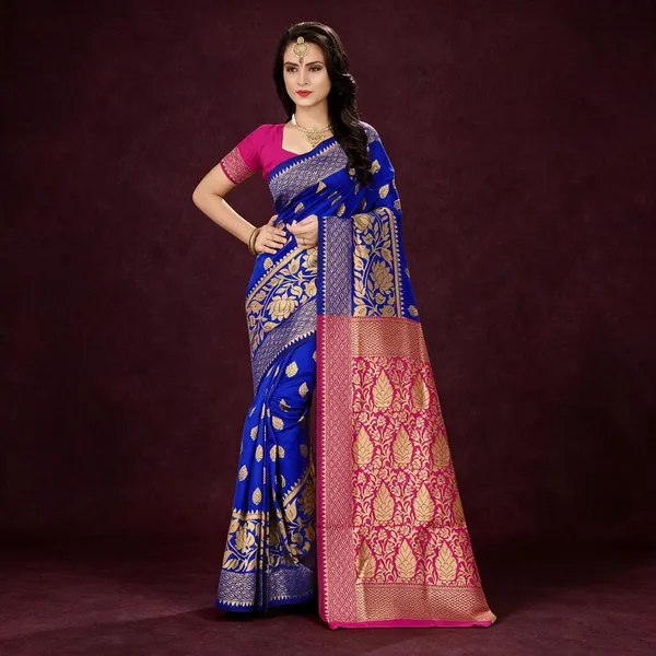 Blue_Handloom_Silk_Saree_For_Women