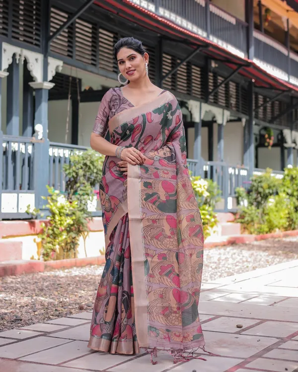 Mauve_Cotton_Floral_Printed_Saree_For_Women