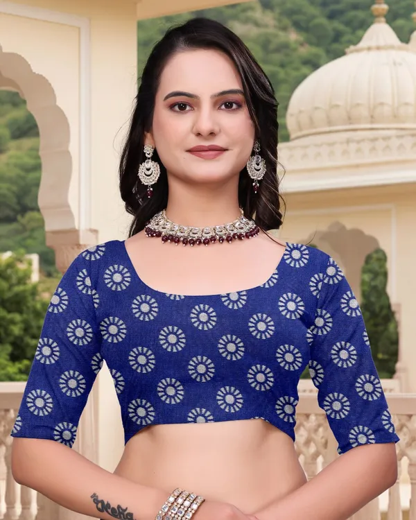 Green_Blue_Cotton_Printed_Saree_For_Women