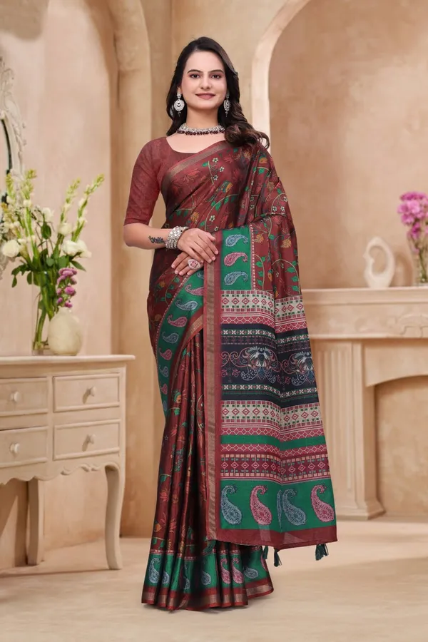 Maroon_Cotton_Paisley_Floral_Printed_Saree_For_Women