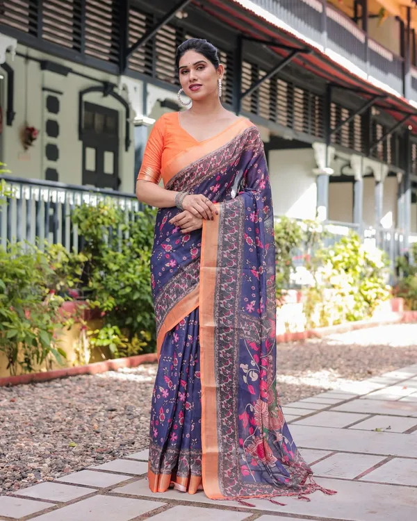 Purple_Cotton_Floral_Paisley_Printed_Saree_For_Women