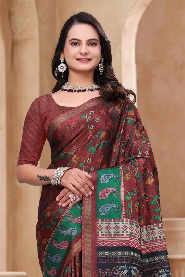 Maroon_Cotton_Paisley_Floral_Printed_Saree_For_Women
