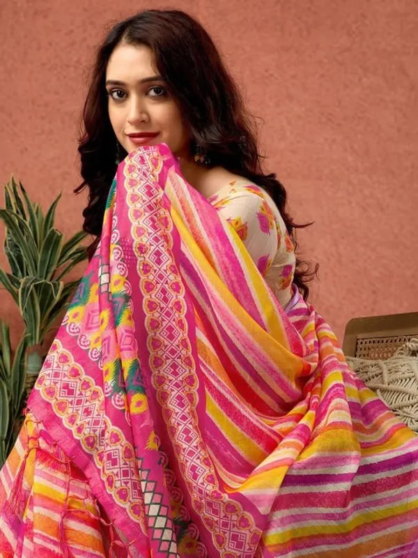 Multicolor_Cotton_Printed_Saree_For_Women