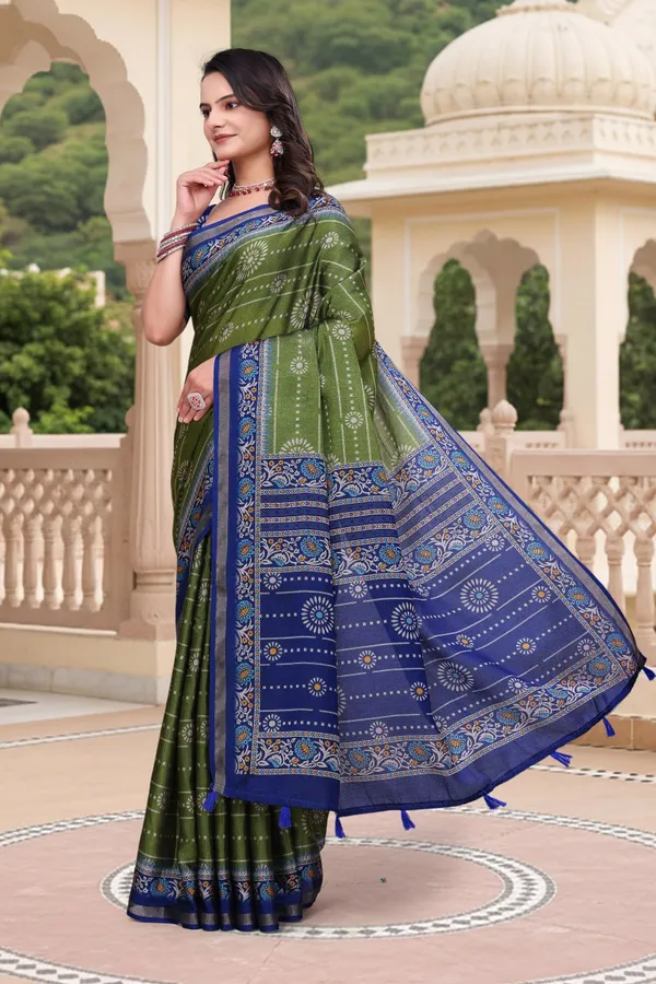 Green_Blue_Cotton_Printed_Saree_For_Women