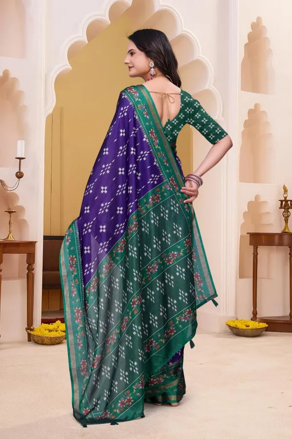 Purple_Green_Cotton_Printed_Saree_For_Women