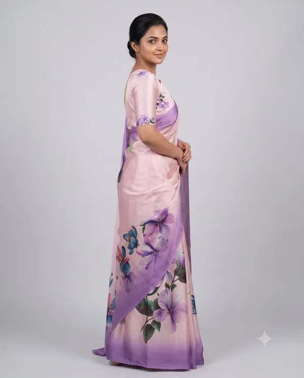 Pink_Cotton_Floral_Print_Saree_For_Women