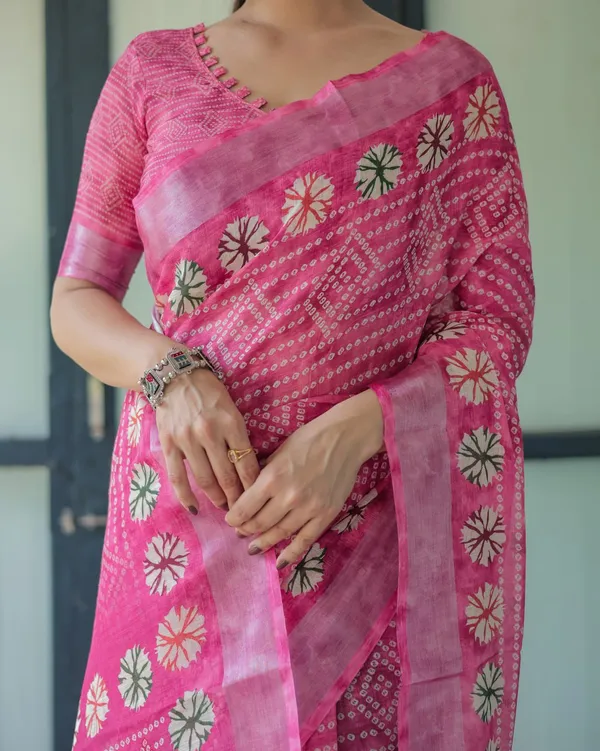 Pink_Cotton_Geometric_Printed_Saree_For_Women