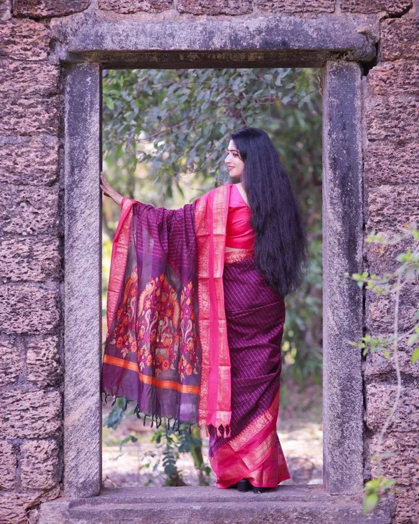 Purple_Silk_Printed_Saree_For_Women
