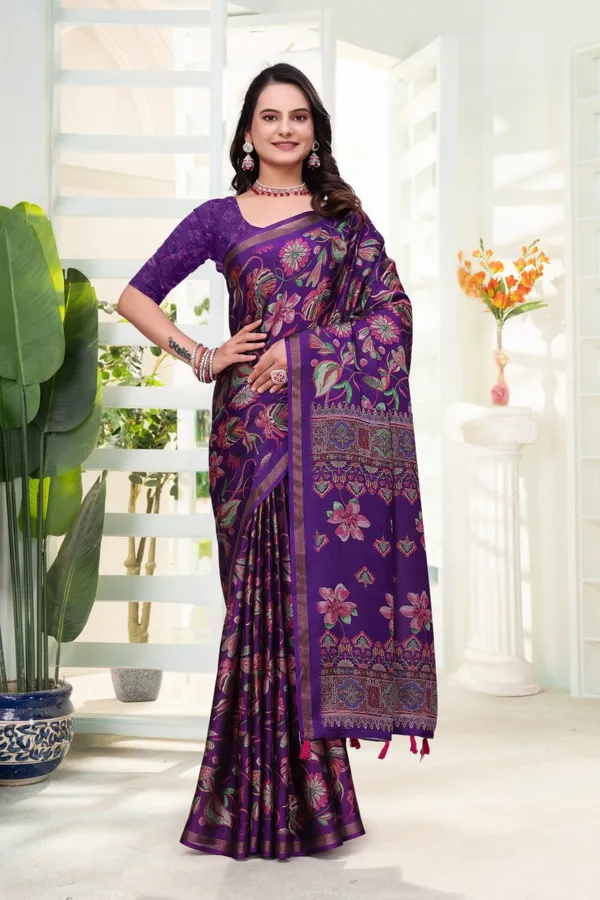 Purple_Cotton_Floral_Paisley_Printed_Saree_With_Blouse_For_Women