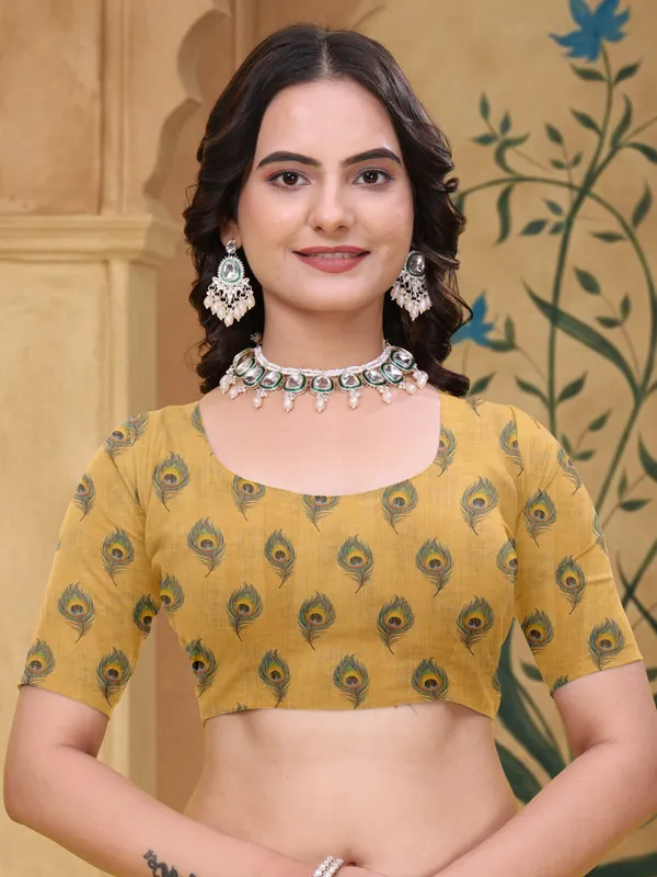 Lavender_Cotton_Peacock_Floral_Printed_Saree_For_Women