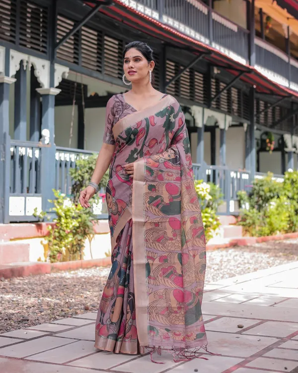Mauve_Cotton_Floral_Printed_Saree_For_Women