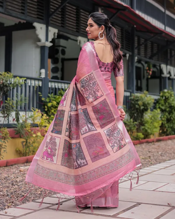 Pink_Cotton_Printed_Saree_For_Women
