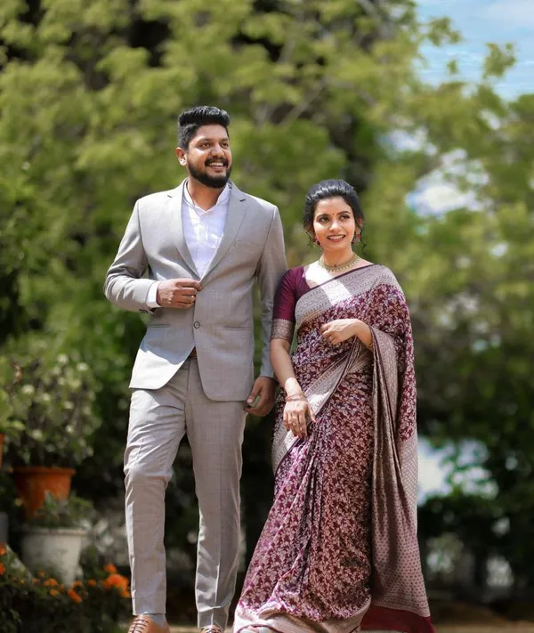 Purple_Silk_Floral_Printed_Saree_For_Women