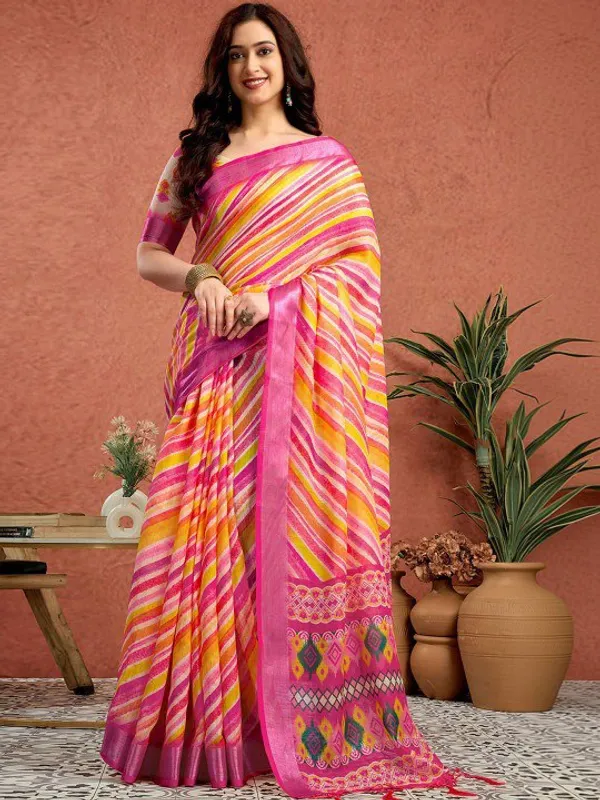 Multicolor_Cotton_Printed_Saree_For_Women