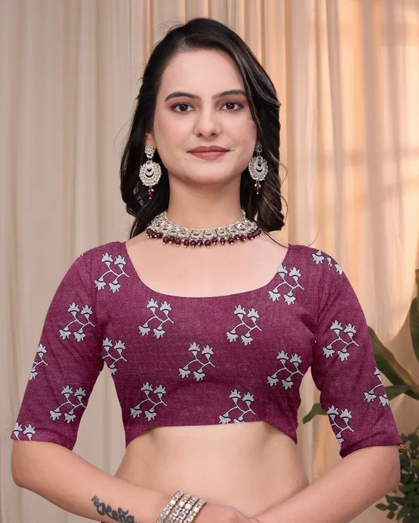 Maroon_Cotton_Printed_Ethnic_Saree_For_Women