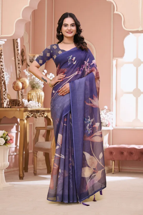 Purple_Floral_Print_Saree_for_Women