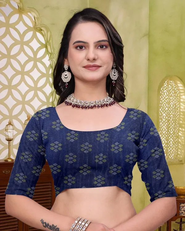 Navy_Blue_Cotton_Geometric_Printed_Saree_For_Women