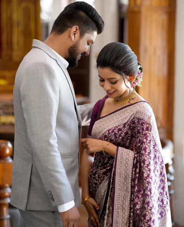 Purple_Silk_Floral_Printed_Saree_For_Women