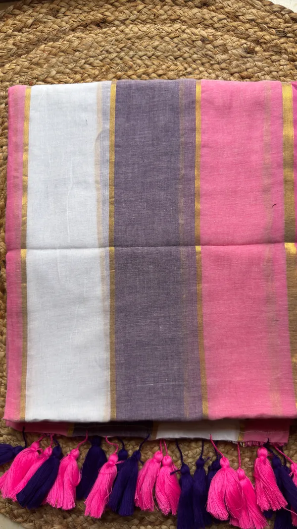 Baby_Pink_Rainbow_Stripes_Mul_Saree
