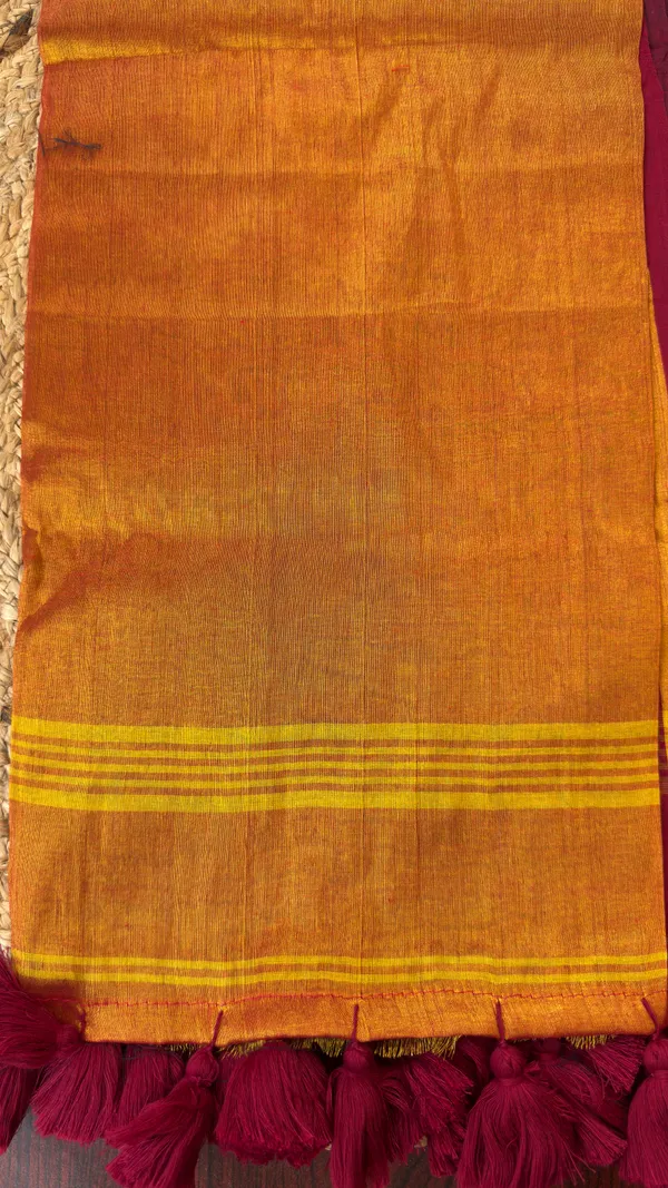Raga_Maroon_Gap_border_Mul_Tissue_Saree