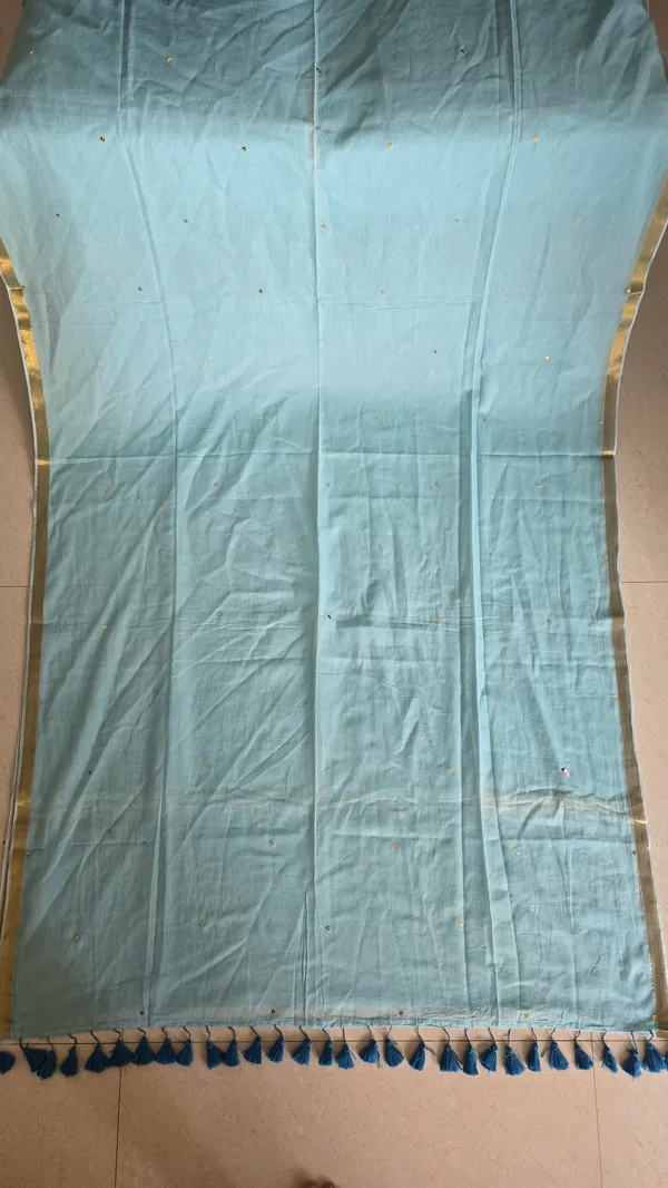 Sky_Blue_Gini_Sequins_Mul_Saree_For_Women