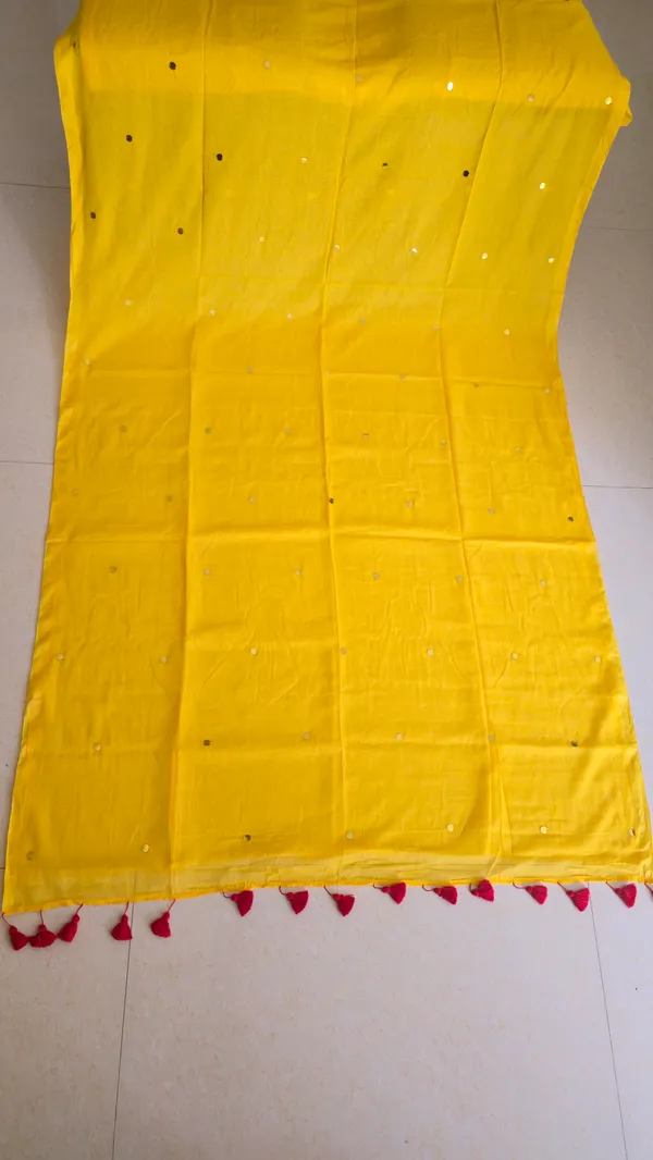 Yellow_Gini_Sequins_Mul_Saree