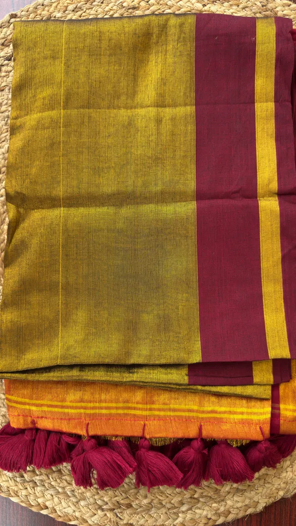Raga_Maroon_Gap_border_Mul_Tissue_Saree