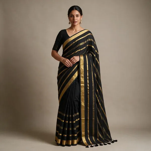 Black_Zari_Lines_Mul_Saree