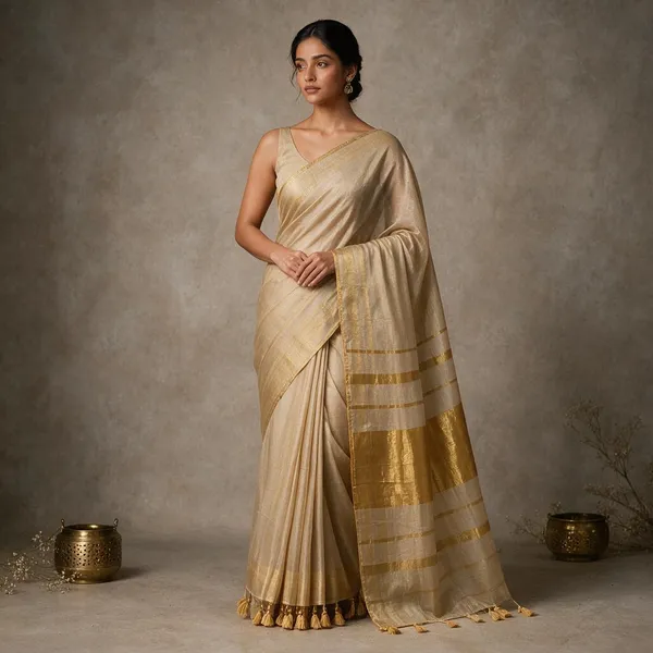 Gold_Kerala_Style_Mul_Tissue_Saree