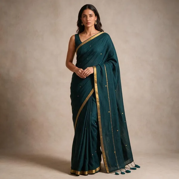 Peacock_Green_Gini_Zari_Border