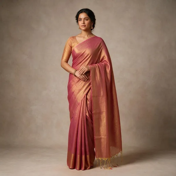 Dual_Tone_Plain_Raga_Mul_Tissue_Saree