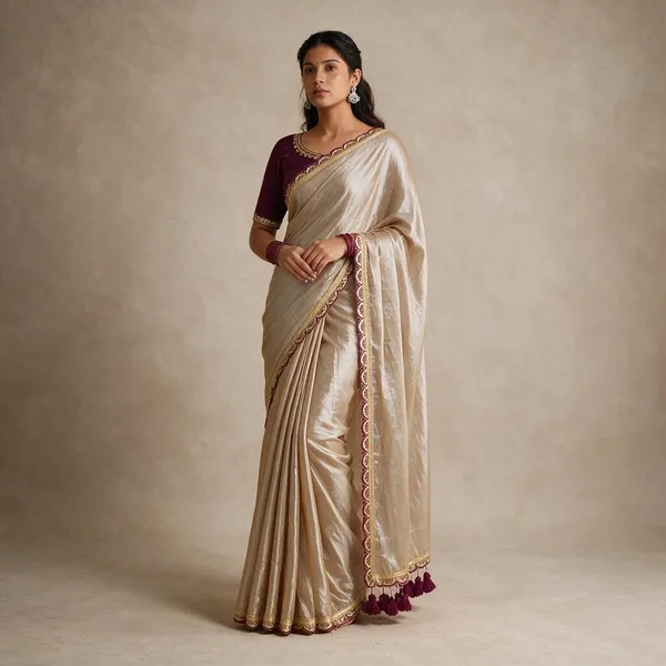 Silver_Raga_Mul_Tissue_With_Magenta_Lace_Saree_For_Women