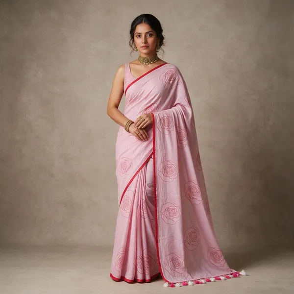 Baby_Pink_Rose_Print_Mul_Saree