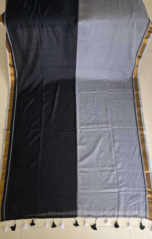 Black_And_Grey_Half_And_Half_Mul_Saree