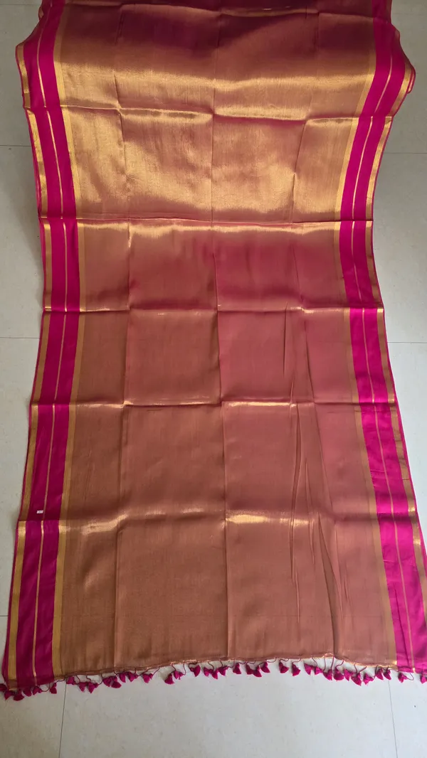 Raga_Pink_Gap_Border_Mul_Tissue_Saree
