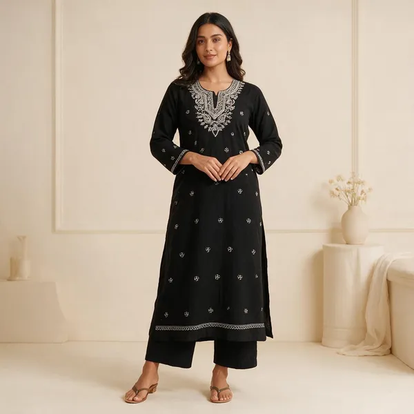 Black_Cotton_Embroidered_Unstitched_Suit_Material_For_Women